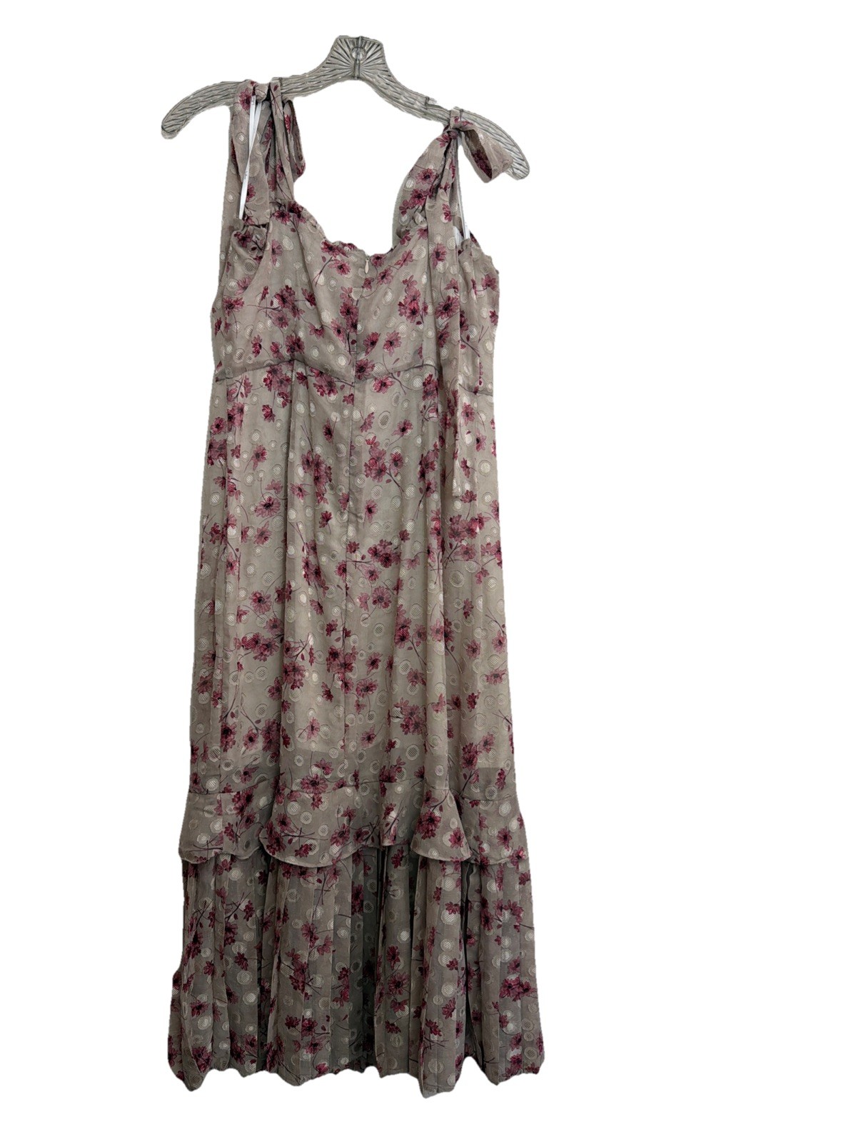 Lulus Pink Floral Midi With OverlayCottage Core Fairy Core FlowyWhimsical.