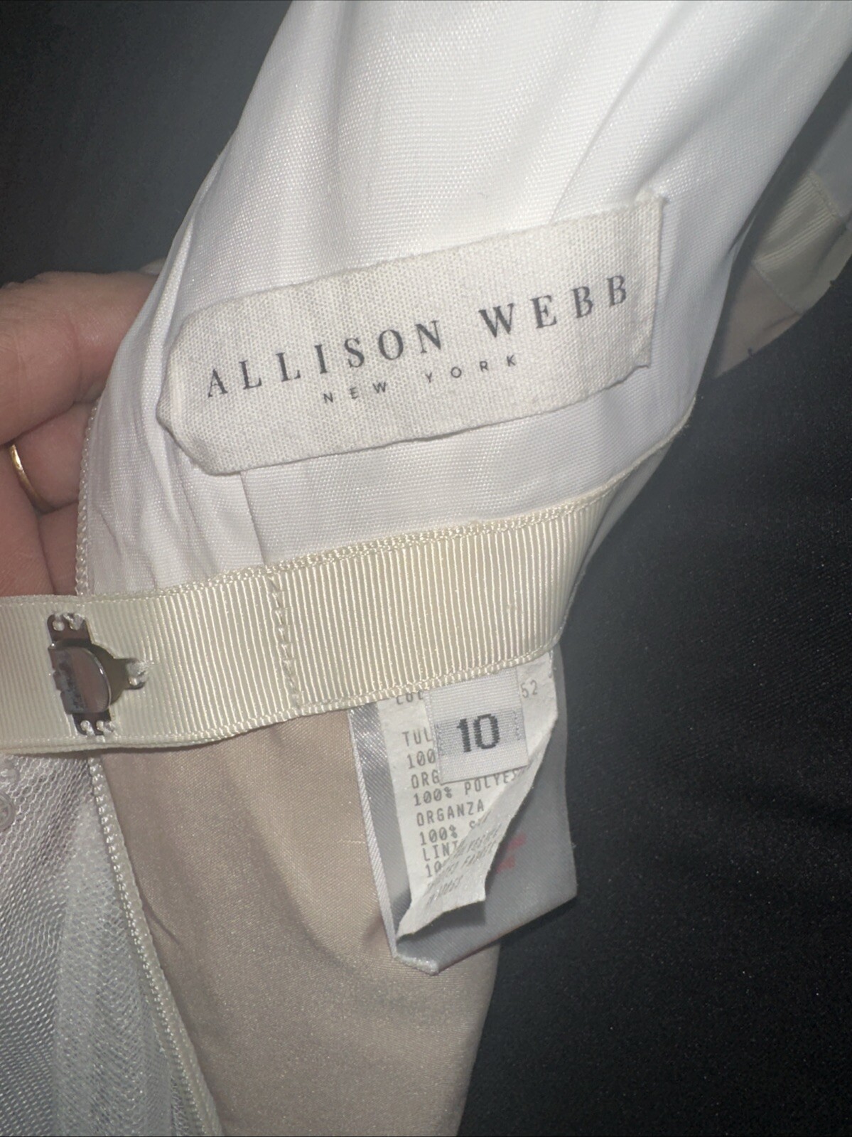 Allison Webb Wedding Gown Camilla 4852 Ivory Cashmere Size 10 Couture NWT