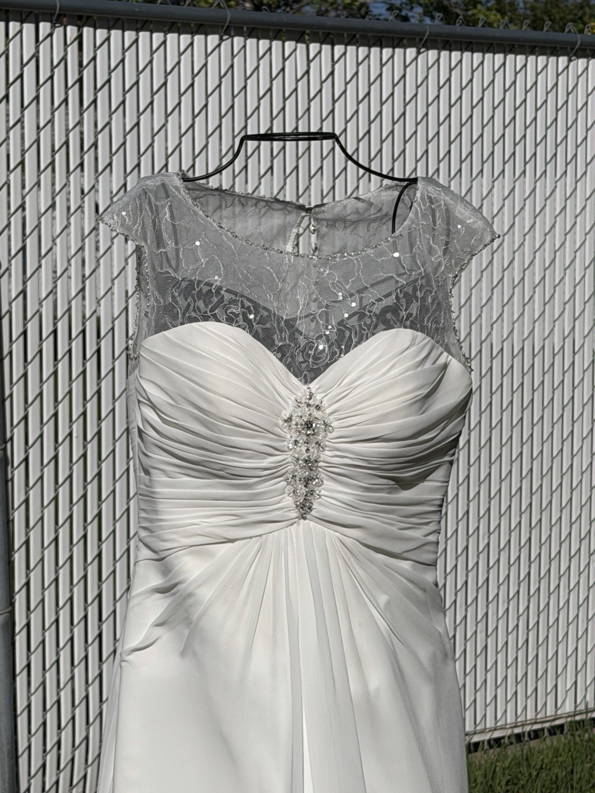 Symphony Bridal Dress 50014 Off White Size 14, Hoop, Veil & Undergarment Corset