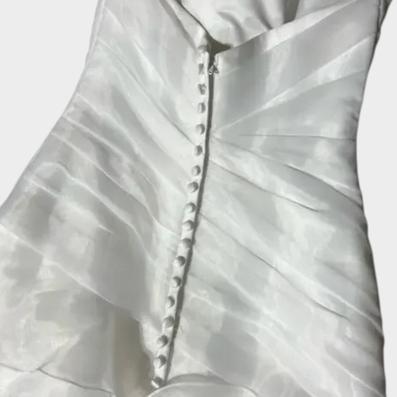 Allure Bridal P840 White A-Line Wedding Strapless Tiered Size 8 $1700 Retail