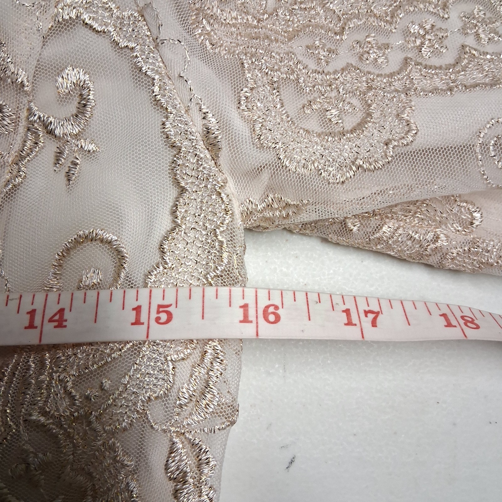 Babi Su Ivory Lace Long Sleeve Intricate Embroidery Midi Wedding Dress Xsmall
