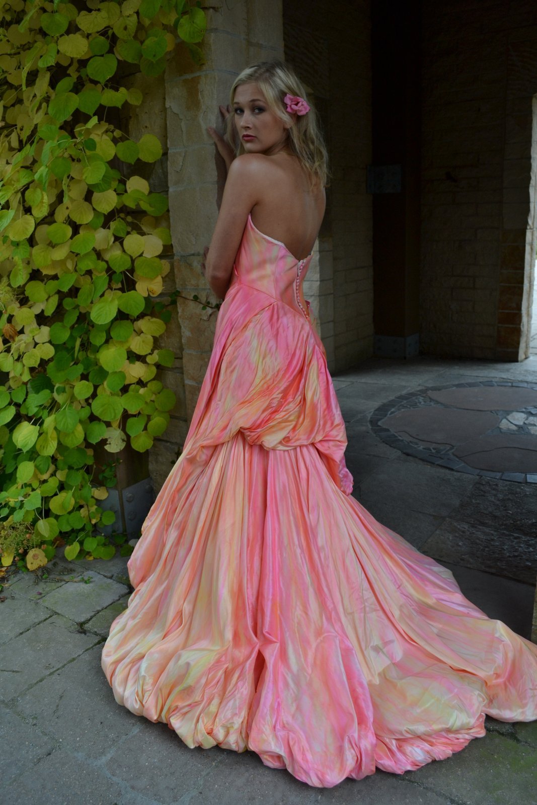 NEW Anna Maier Ulla Maija Bohemian Wedding Dress Blush Rose Peach Pink 2 4 6 8