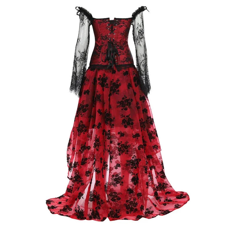 Sexy Lace Wedding Dresses Sexy Jacquard Lace Up Overbust A Line Bridal Gowns