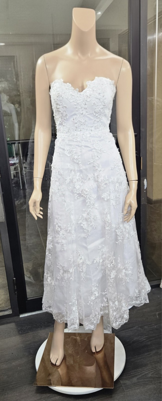 Unbranded White Sweetheart neckline Lace casual Wedding Dress sz 6