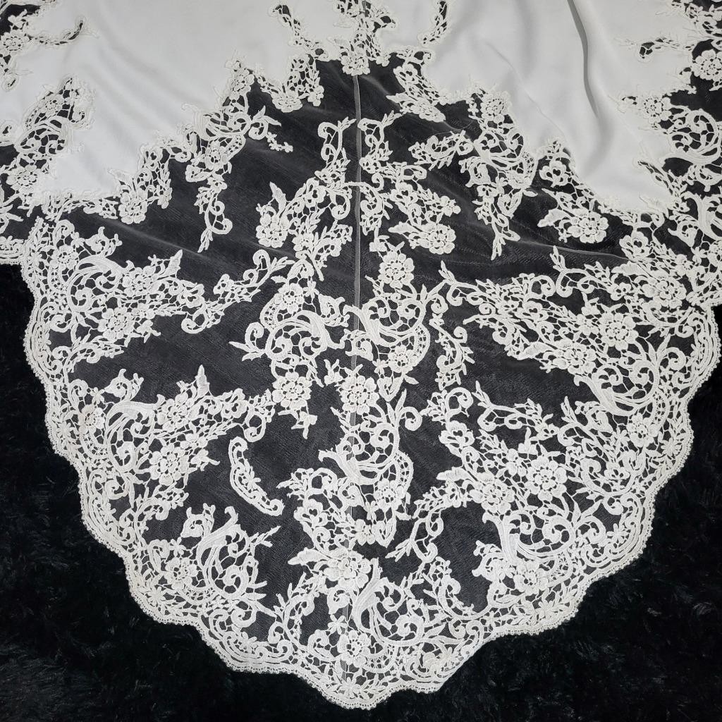 NWT~$1595~JOVANI~SZ 4~IVORY OFF WHITE LACE RHINESTONE EMBELLISHED WEDDING DRESS