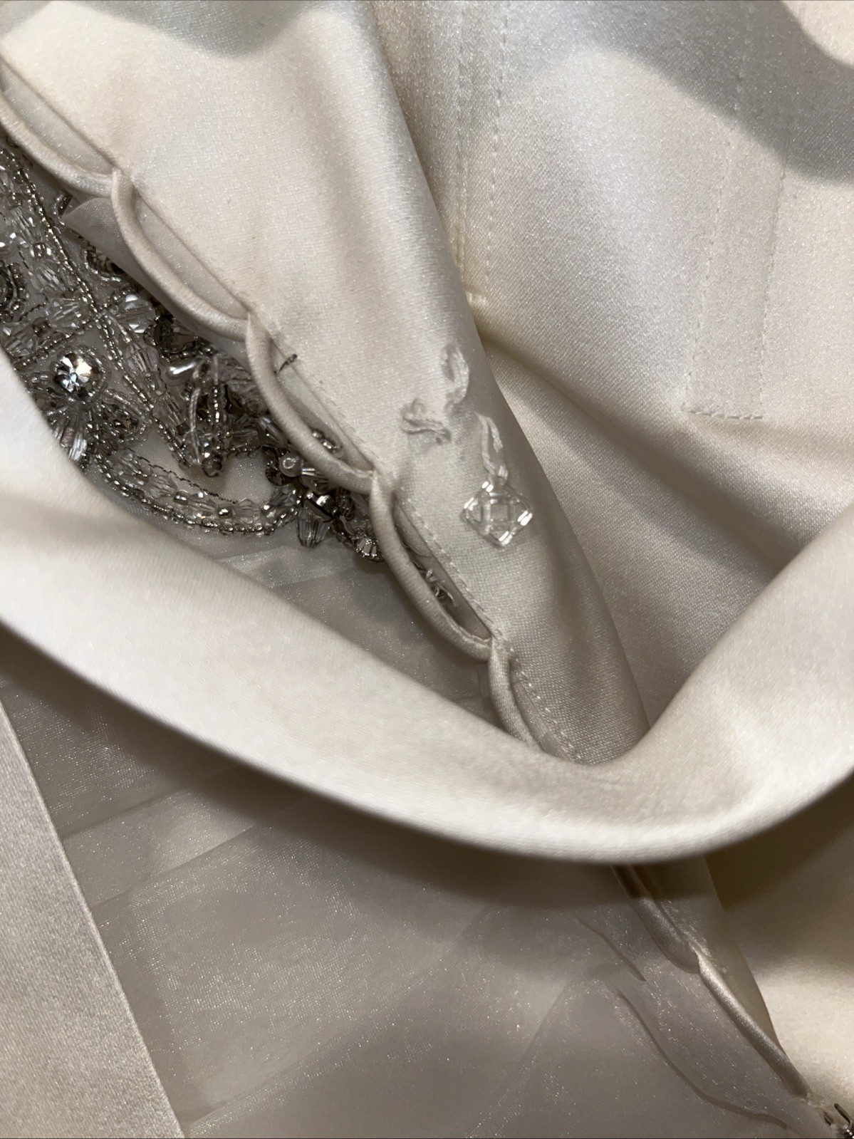 Elegant Wedding Dress By Venus Rhinestone Strapless Size 14 New With Tags!
