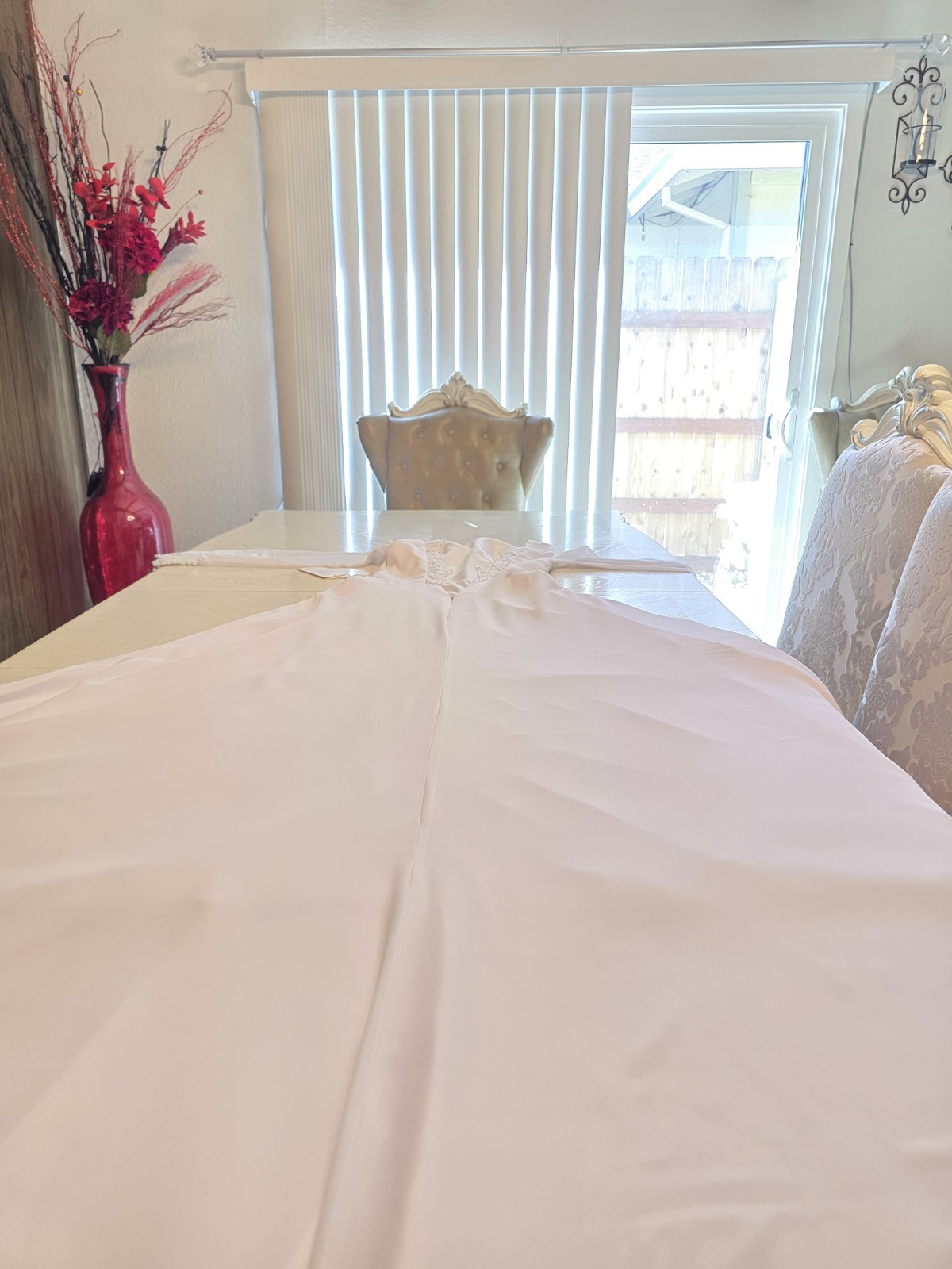 Bridal Dress Wedding Brand Is Mingdas Dress White**Size Measurements In Photos**