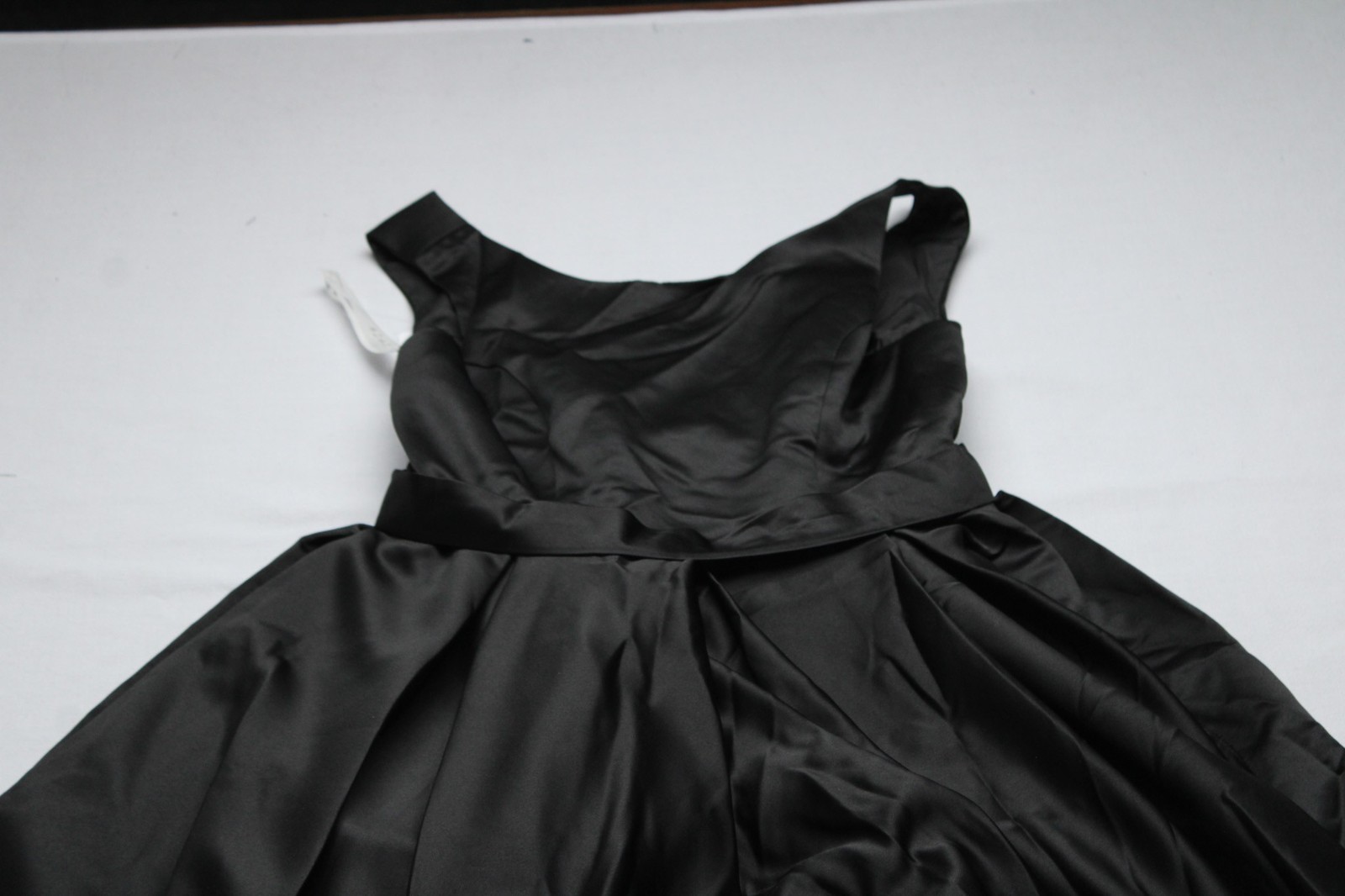 Azazie Girls Sleeveless Pipsy A-Line Bow Matte Satin Dress AP2 Black Size: 14