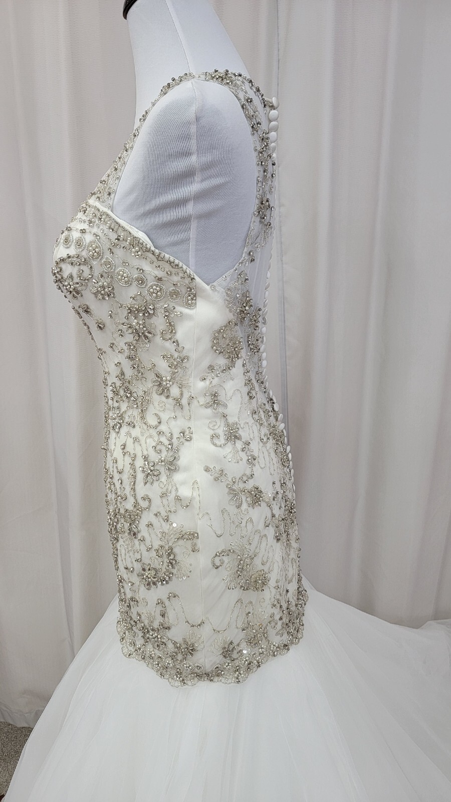 Mary’s Bridal D8101 Dress Mermaid Crystal Beaded Embroidered Bodice Tulle Skirt