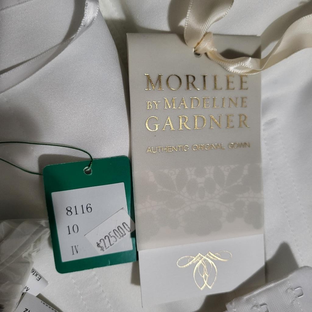 NWT~$2250~MORILEE~6/8~IVORY EMBELLISHED STRAPLESS FIT & FLARE WEDDING DRESS