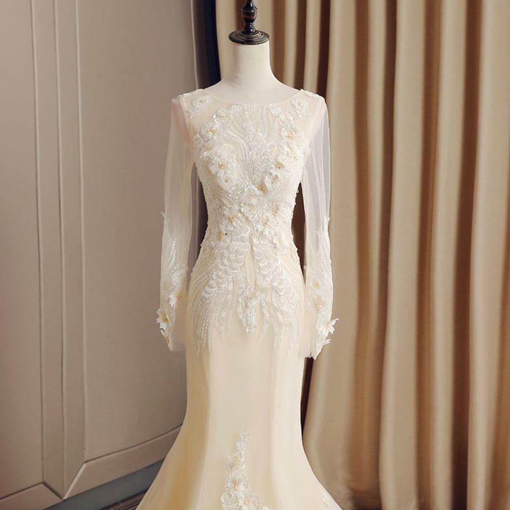 Gorgeous Long Sleeve Mermaid Wedding Dress
