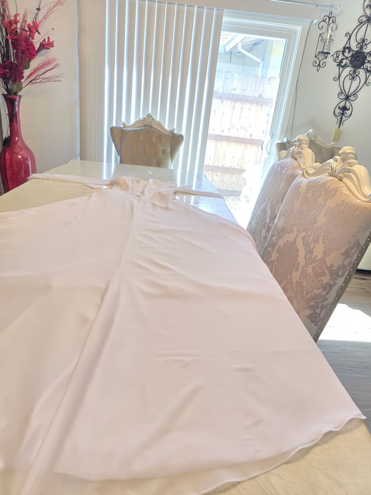 Bridal Dress Wedding Brand Is Mingdas Dress White**Size Measurements In Photos**