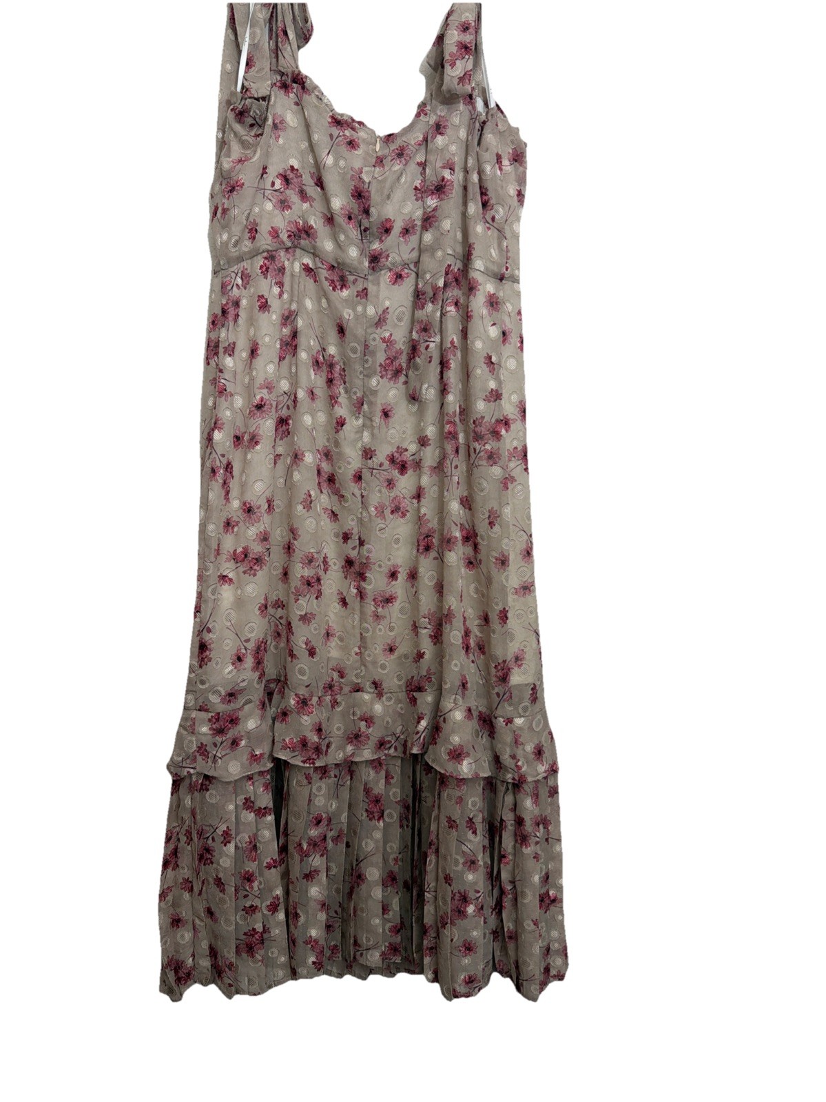 Lulus Pink Floral Midi With OverlayCottage Core Fairy Core FlowyWhimsical.