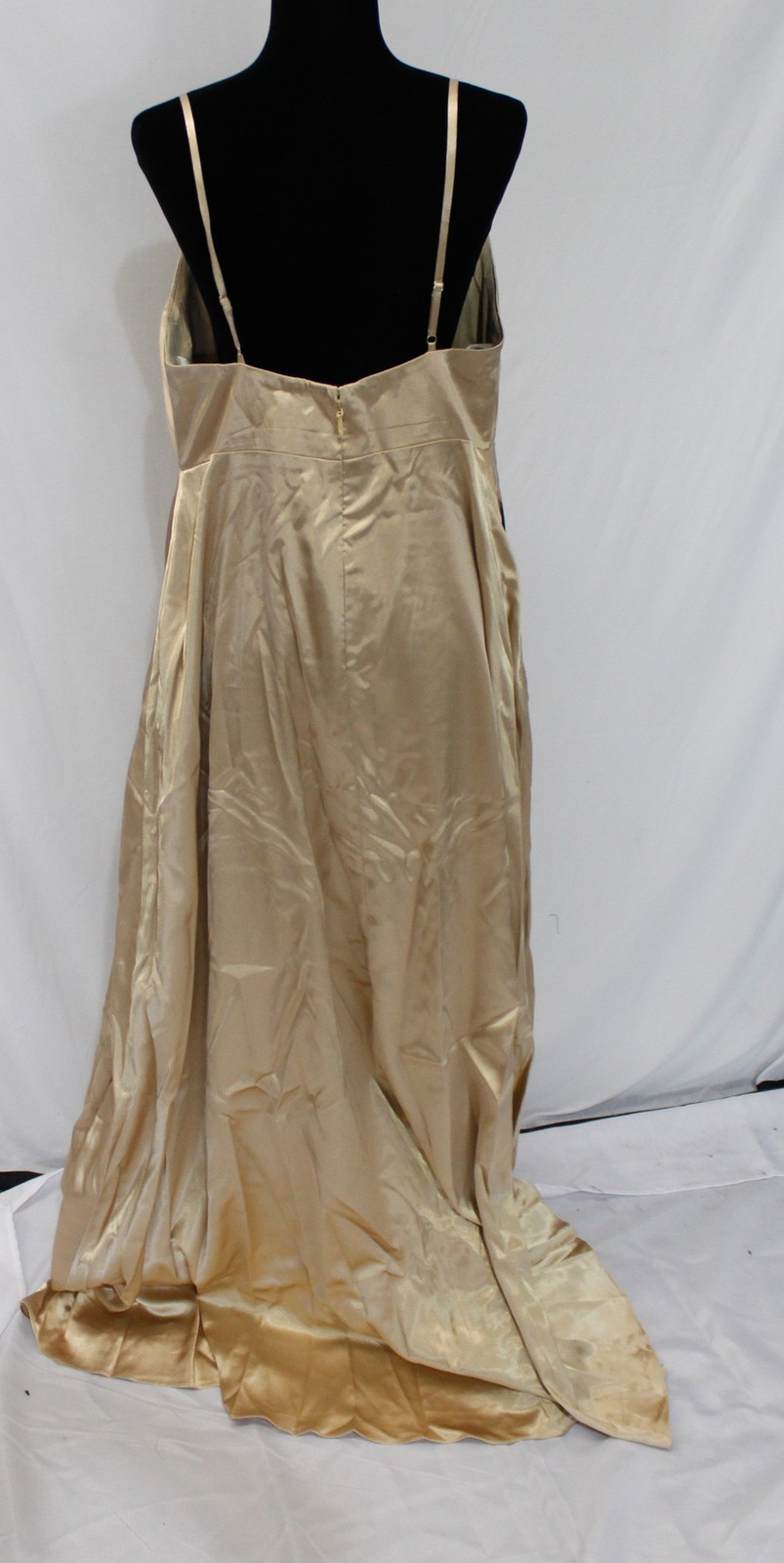 Azazie Women’s Sarella A-Line Pleated Stretch Satin Dress AP2 Champagne Size:A16