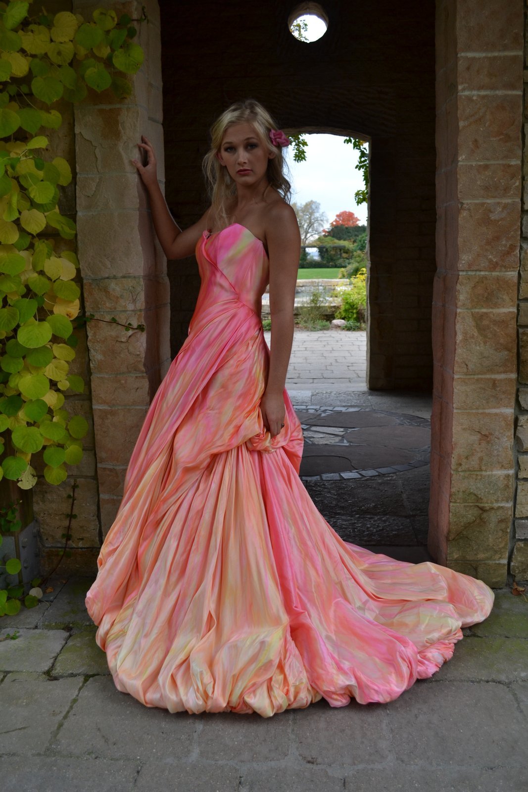 NEW Anna Maier Ulla Maija Bohemian Wedding Dress Blush Rose Peach Pink 2 4 6 8