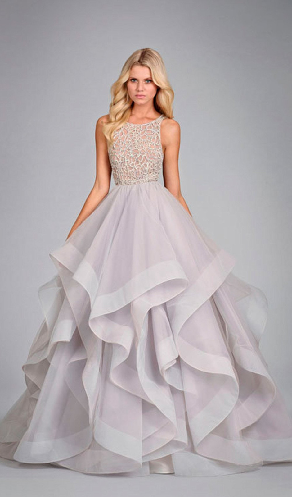 Hayley Paige Dori UK 6 8 US 2 4 6 Ivory Alabaster Ball Gown