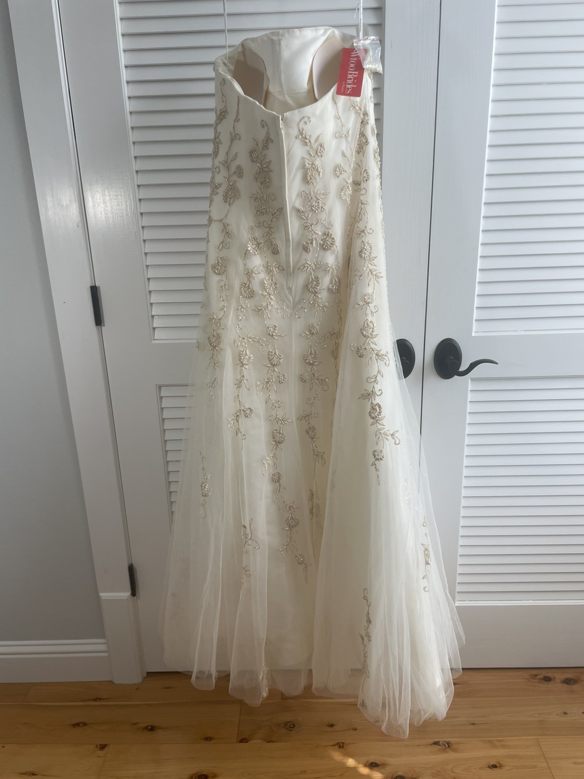 Wtoo Brides by Watters Strapless Ivory Embroidered Wedding Dress Gown Sz 10 NWT