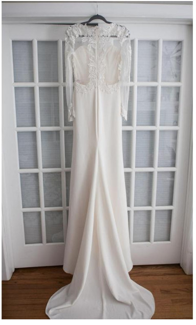 Tara Keely 2454 Long Sleeve Illusion Lace Applique sz 10 Modest Gala Oscar $3000