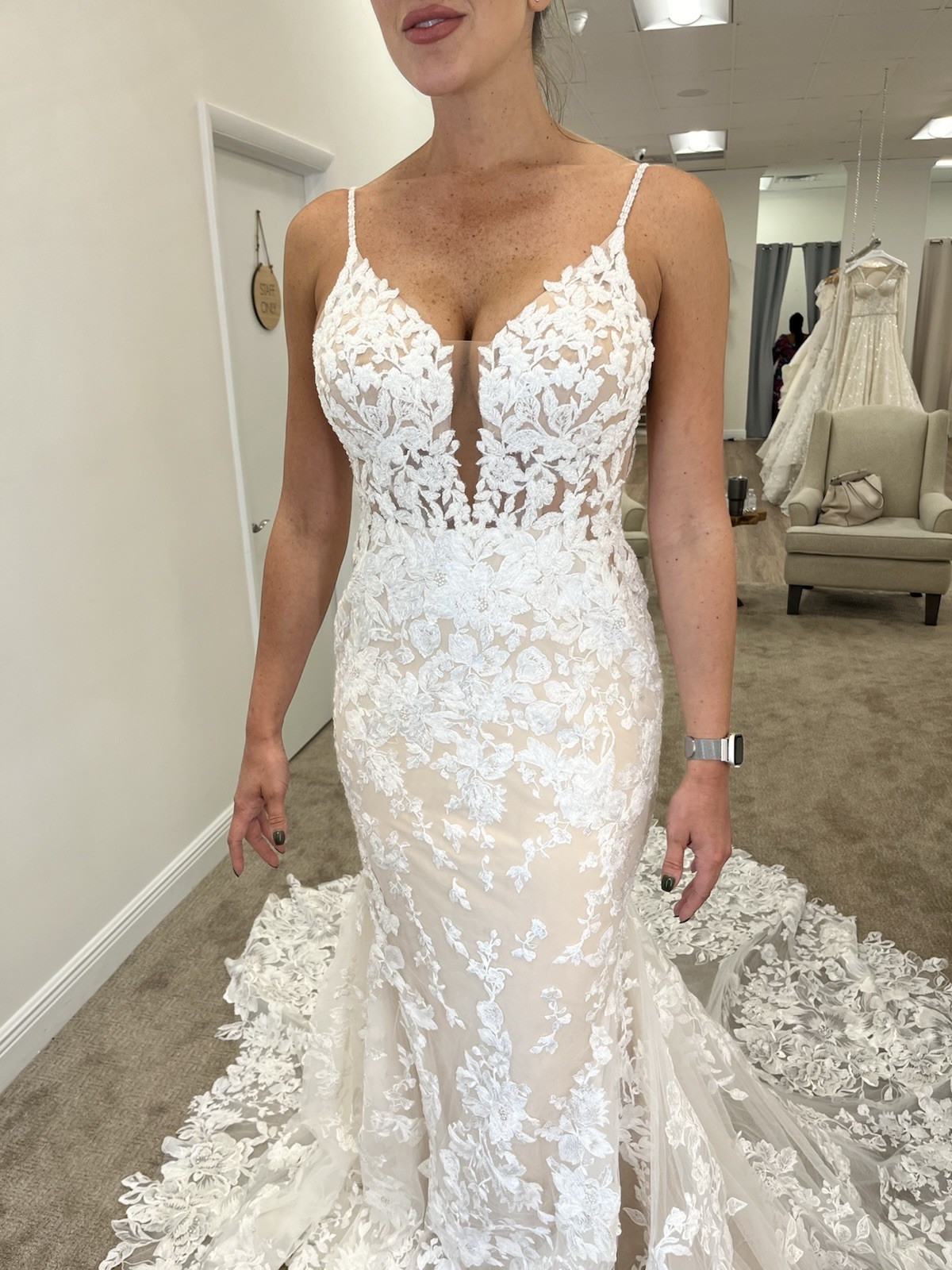 NWT Martina Liana CUSTOM WHITE Wedding Dress Gown SZ 10 UNALTERED Retail $4400