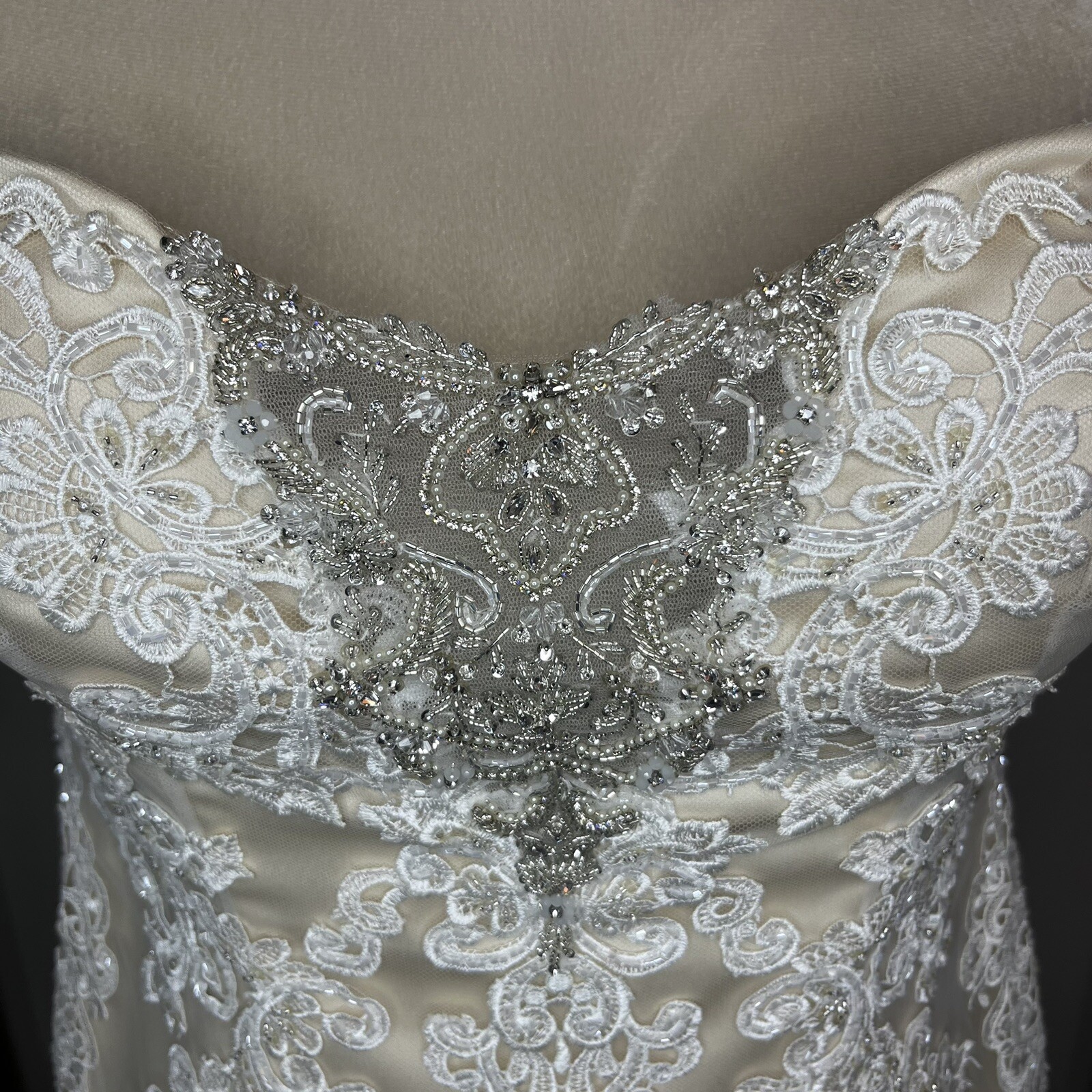 Casablanca Bridal Gown Lotus In Champagne / Ivory/ Silver Size 18 Style 2242