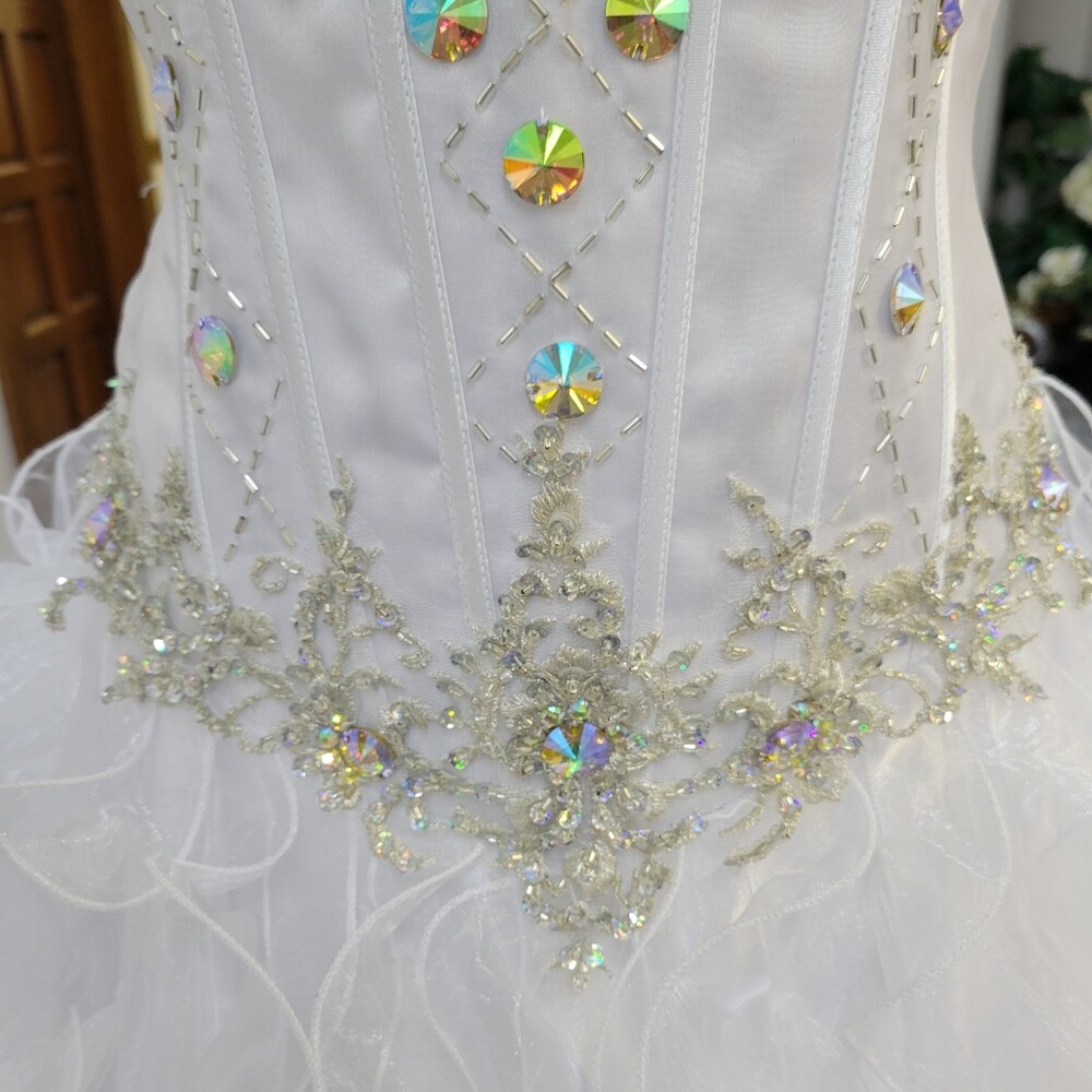 NEW KARISHMA WHITE FULL BALLGOWN DRESS 6 BRIDAL SHOP SALE ORIG $699 2129