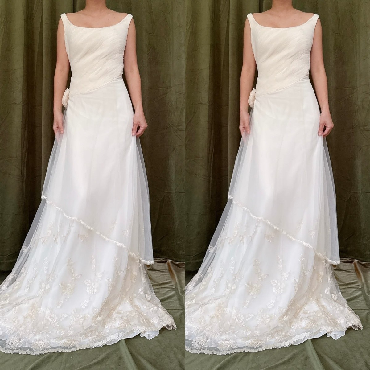 Victorian Wedding Dresses Sleeveless 1920s Vintage Mermaid Train Bridal Gowns