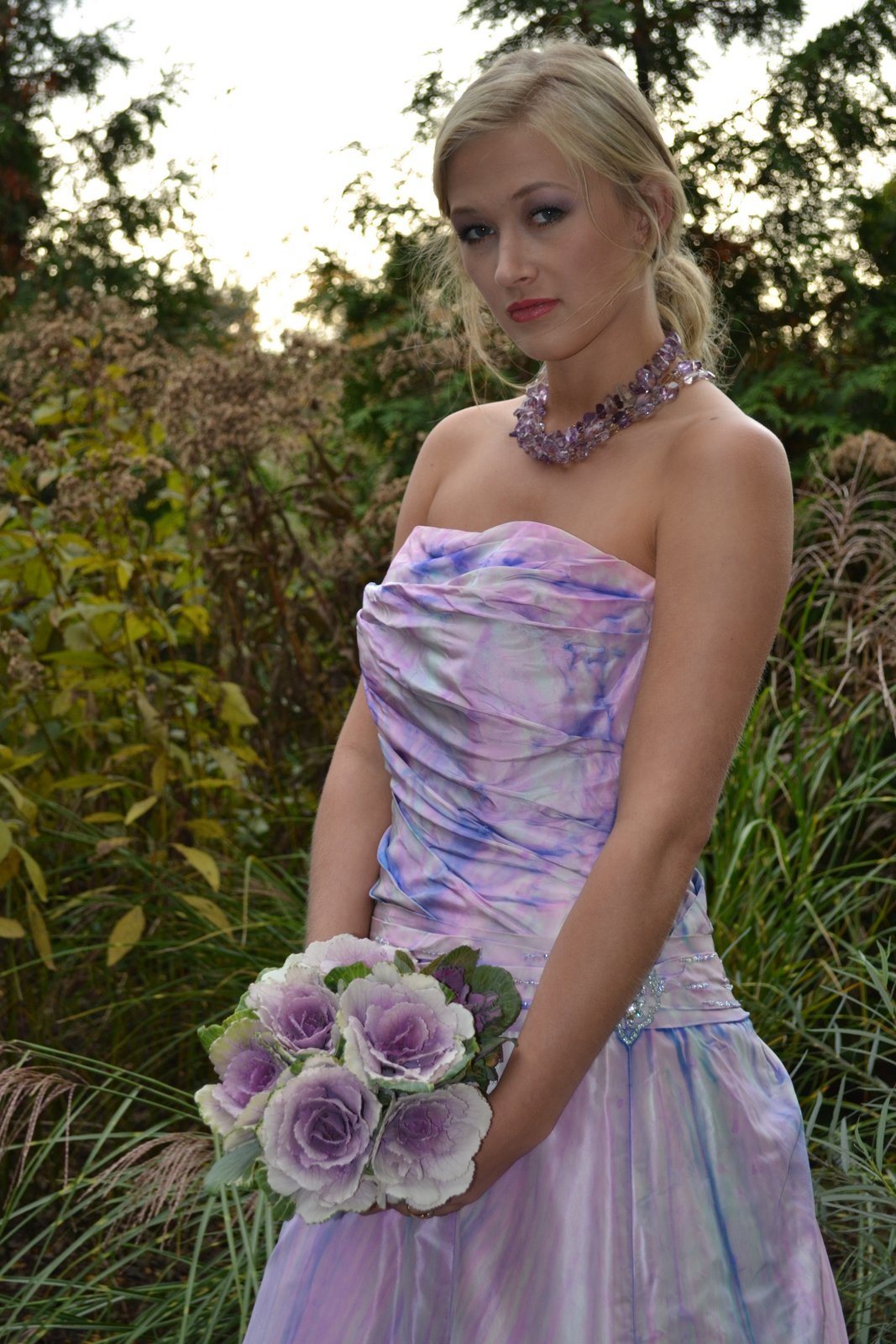 Bohemian Beach Wedding Dress Silk Pink blush White purple 6 8 10 corset med larg