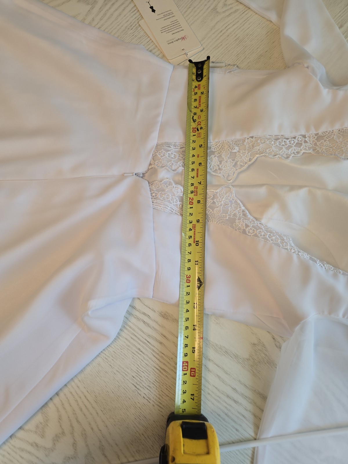 Bridal Dress Wedding Brand Is Mingdas Dress White**Size Measurements In Photos**