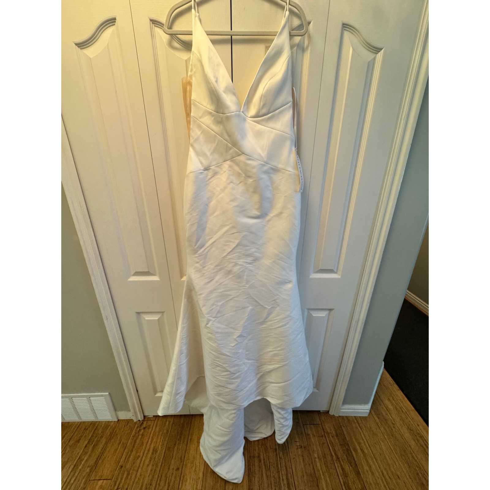 Kelly Faetanini Ivory Mermaid Wedding Dress Low Back Buttons 17-290-M Size 10