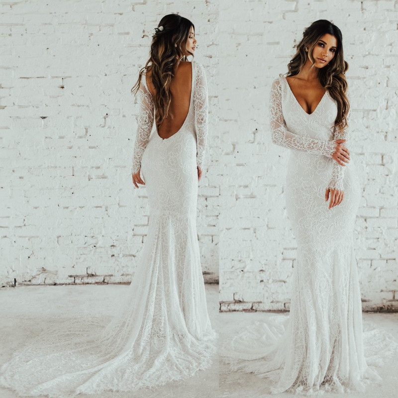 NEW $2195 Katie May San Sebastian Lace Mermaid Gown Wedding [SZ V ] #F409