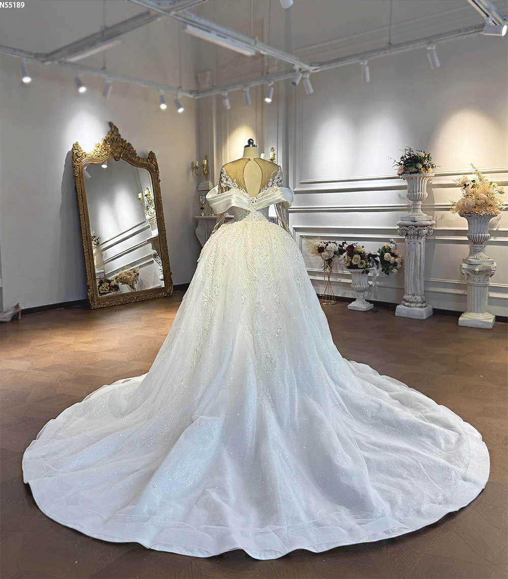 Customized NS5189 African Brides Mermaid With Train Wedding Dress