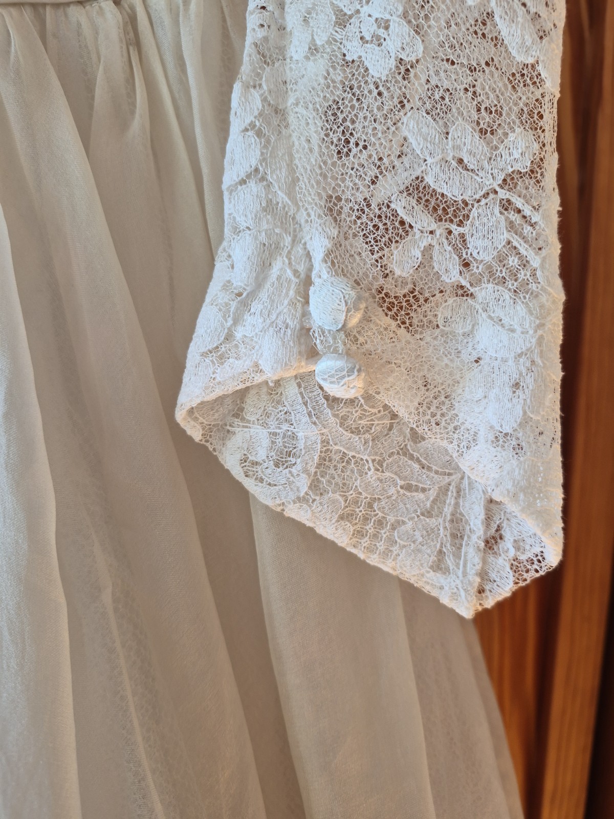 1950’s Boho Wedding Dress Butter Cream Fairytale Bridal Dress