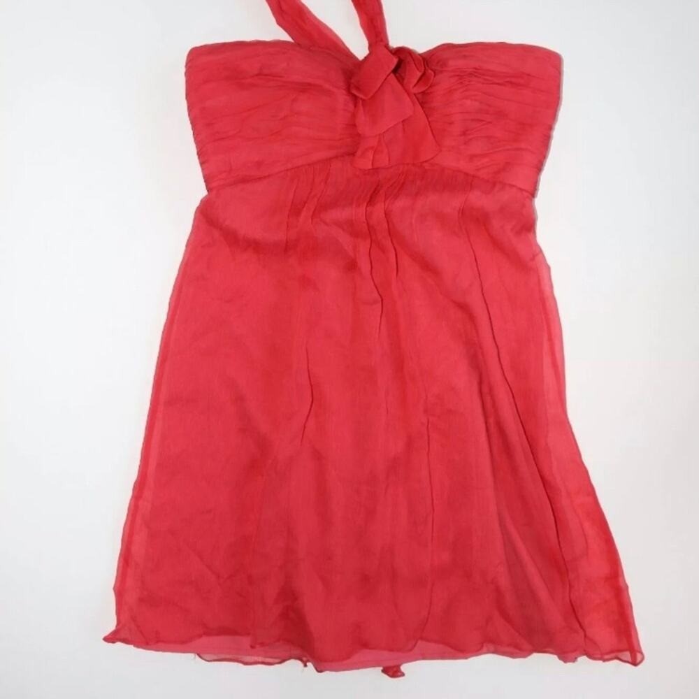 Amsale 8 Salmon Silk One-Shoulder Special Occasion Dress