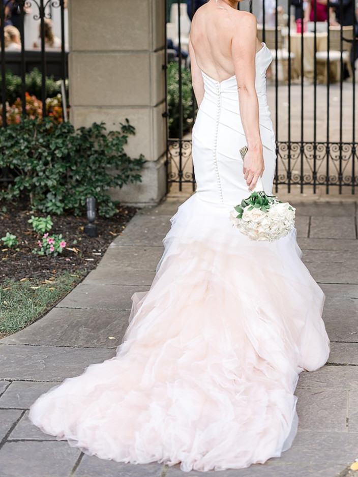 Kelly Faetanini Sutton Wedding Dress 12 Fit & Flare All White Crepe Tulle $5,000