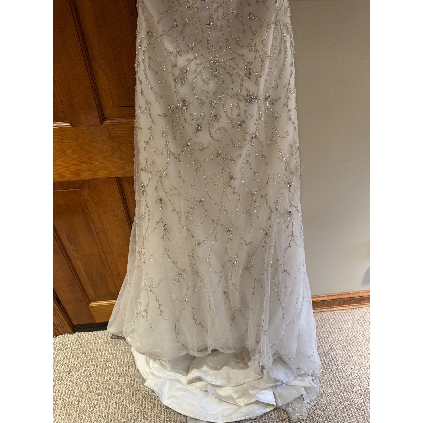 Sottero and Midgley Haute Couture Beaded Mermaid Wedding Dress Ivory Size 14