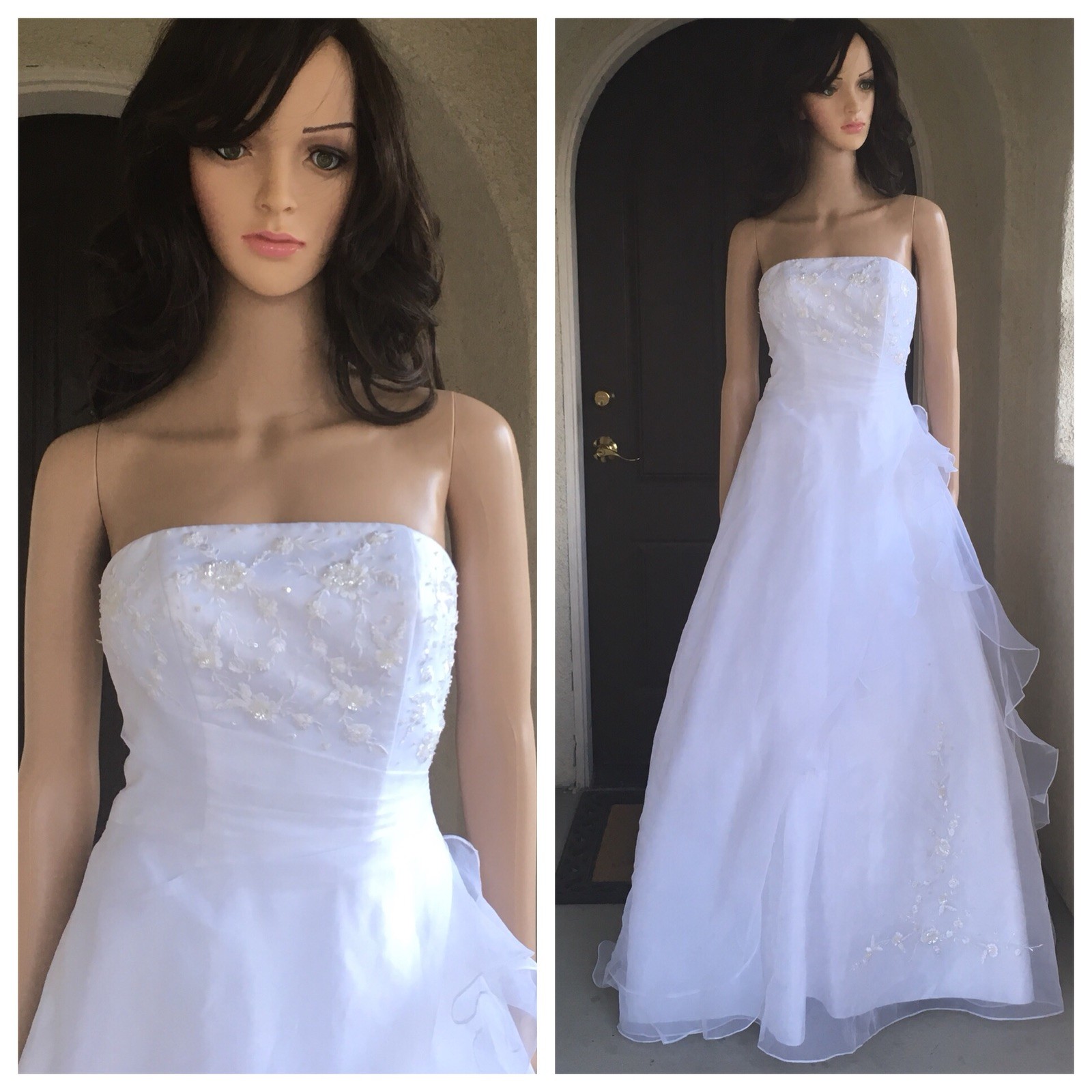 NWT David’s Bridal Wedding Dress Size 4 White Color