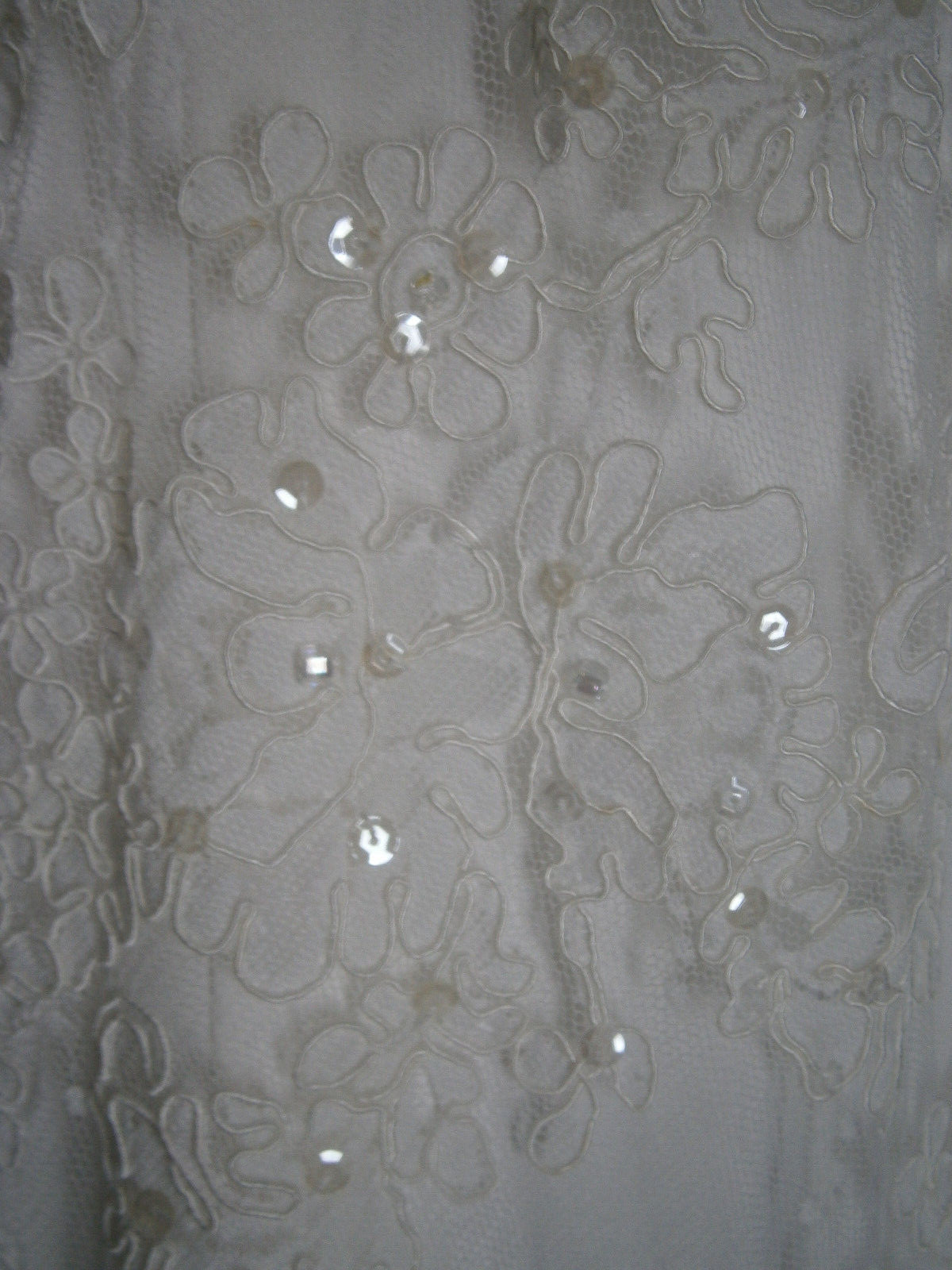 Alfred Sung Wedding Dress 8 Ivory Lace Halter Champagne Ruched Belting Ballgown