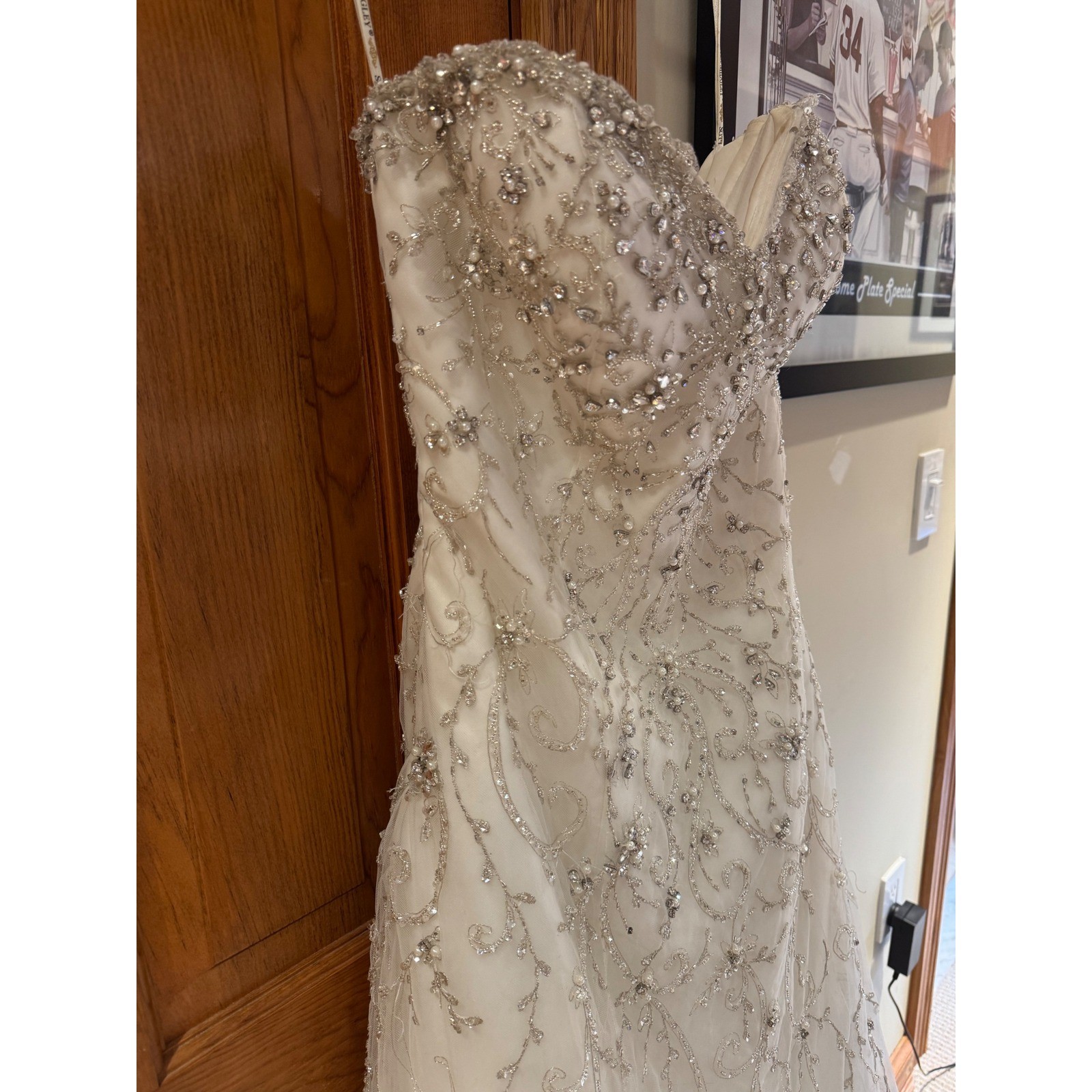 Sottero and Midgley Haute Couture Beaded Mermaid Wedding Dress Ivory Size 14
