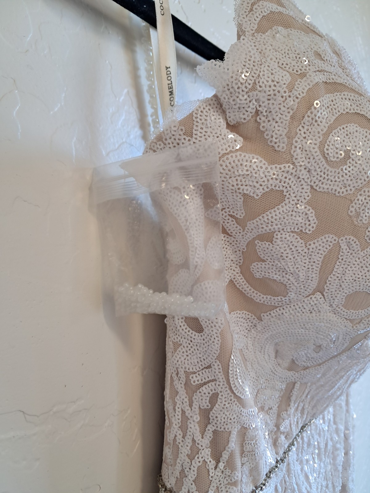 New Cocomelody Linda Removeable Tulle Train Wedding Dress LD5780 Size 12