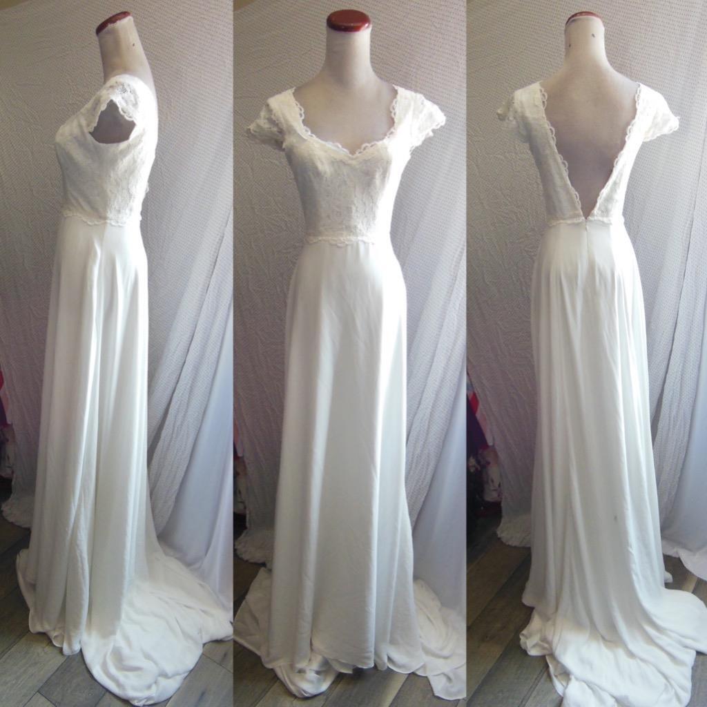 NEW SHOW ME YOUR MUMU BRIDE Chantel LACE BODICE Cap Sleeve WEDDING Dress GOWN