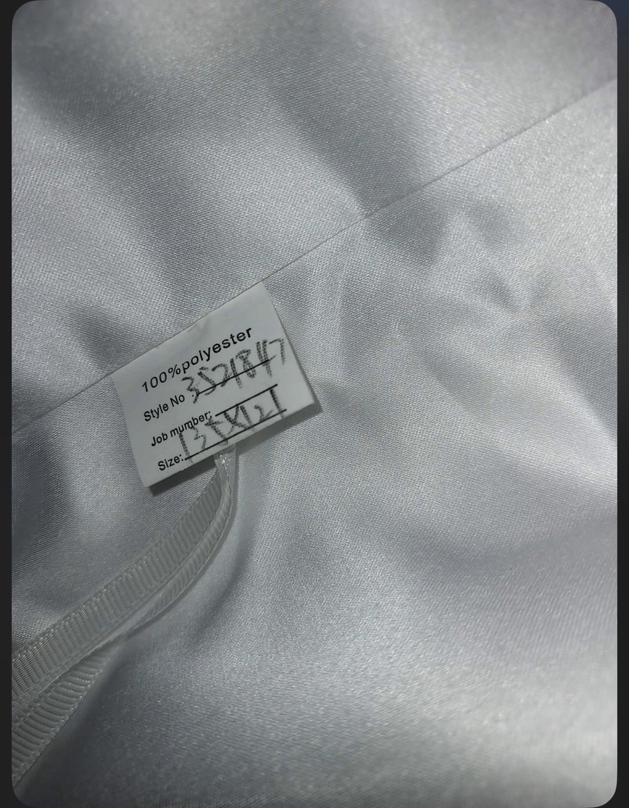 White Satin A-Line Wedding Dress 3/4 Sleeve Boat Neck Button Back Train 13/14
