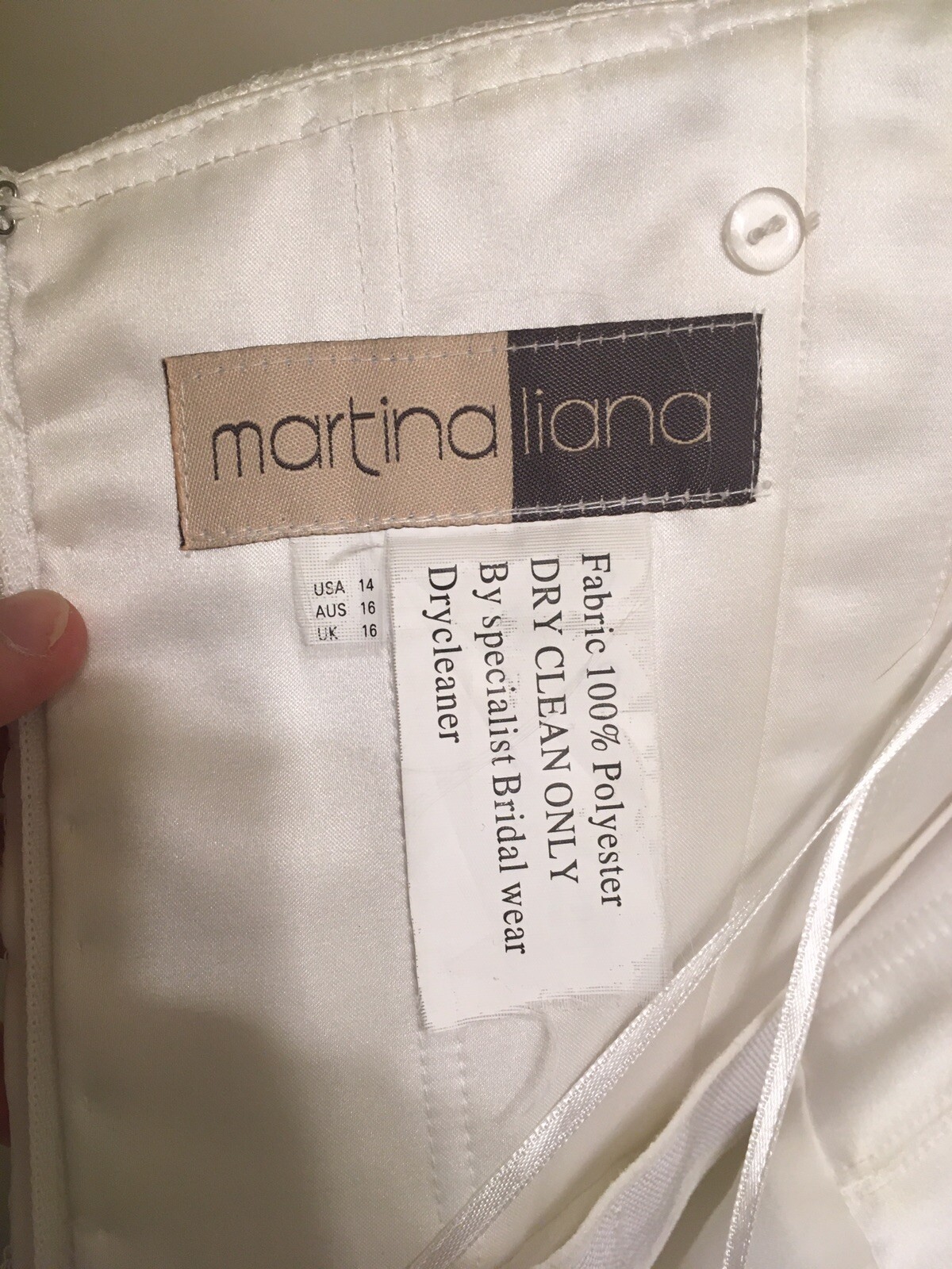 Martina Liana Wedding Dress Size 14 (Style 909, original store price $4,000)