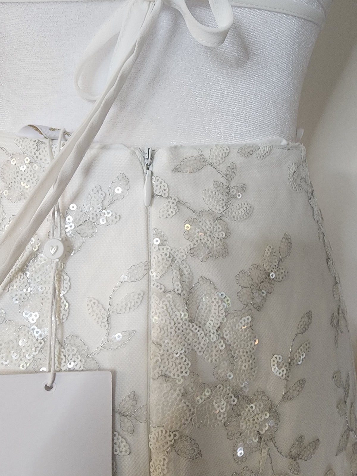 Lulus Magically Charming White Sequin Embroidered Lace-up Maxi Wedding Dress