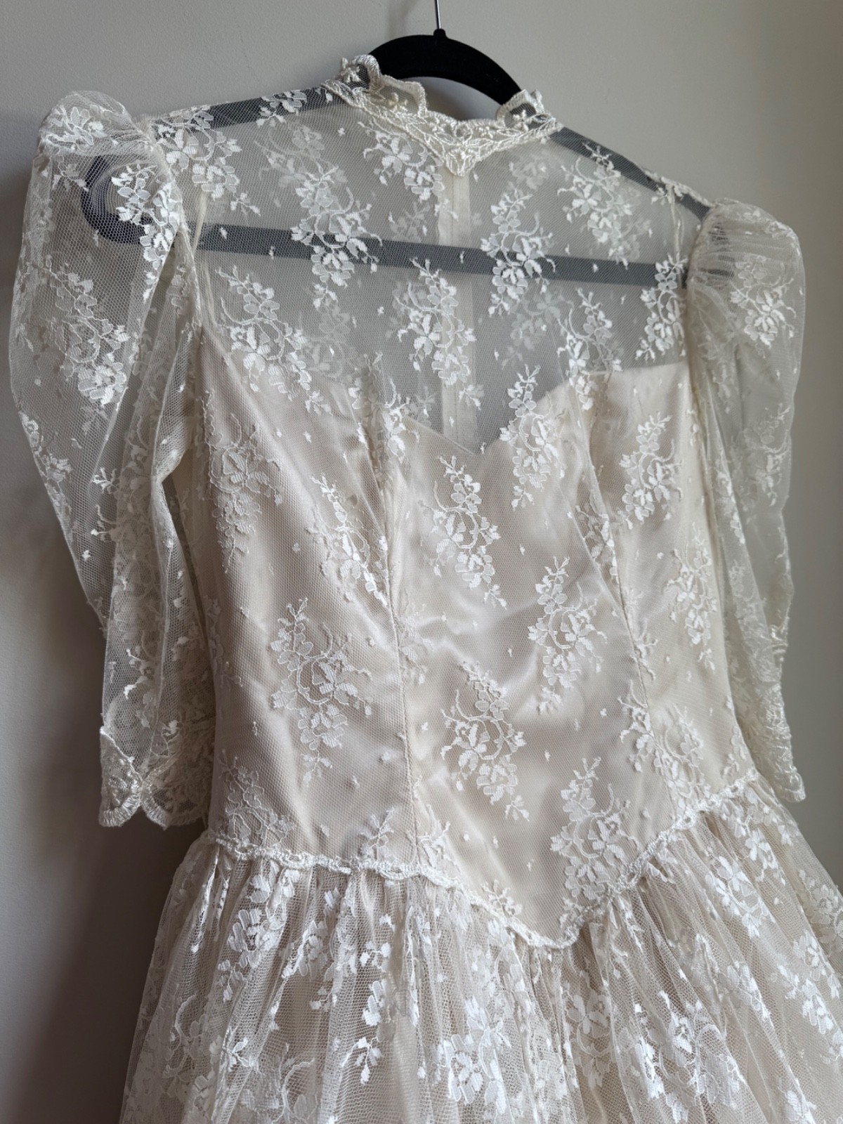 Barbara Q For Darva Vintage Lace Wedding Dress Sz 10- Reception Dress/Going Away