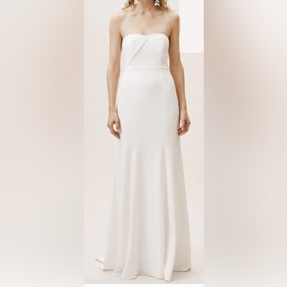 Watters & Watters Ivory Off-the-Shoulder Bow Sleeve Wedding Gown Dress NEW 18W