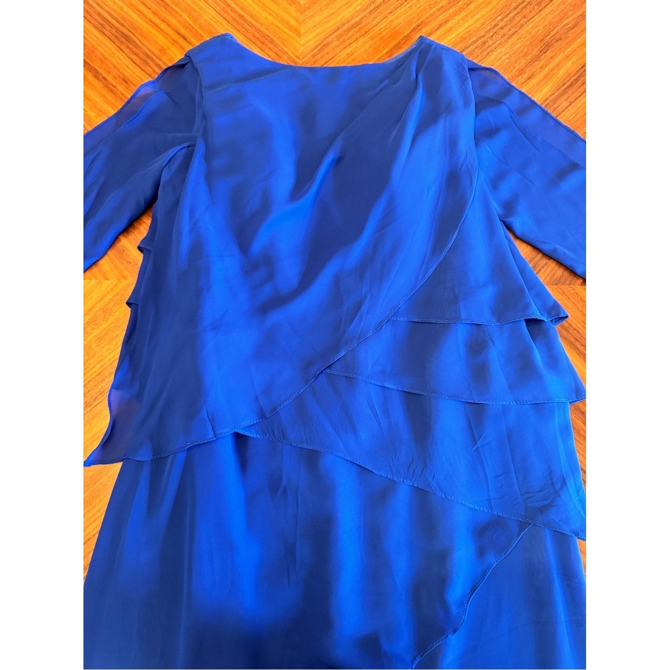 Bridess Royal Blue Chiffon Formal Gown UK18 US14 Wedding Guest NWT