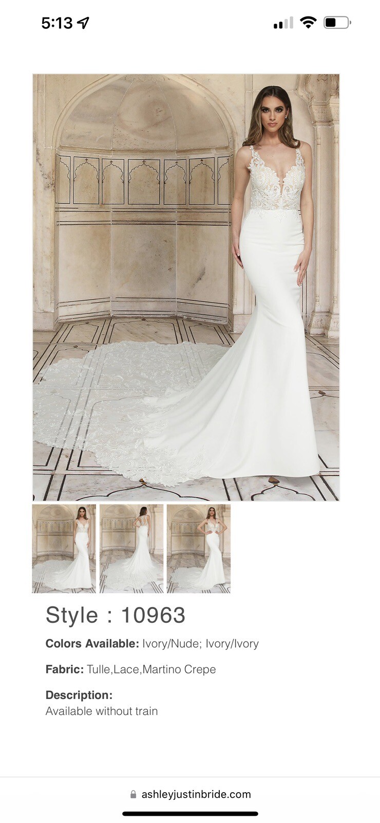 BRAND NEW Ashley Justin Wedding Dress size 8
