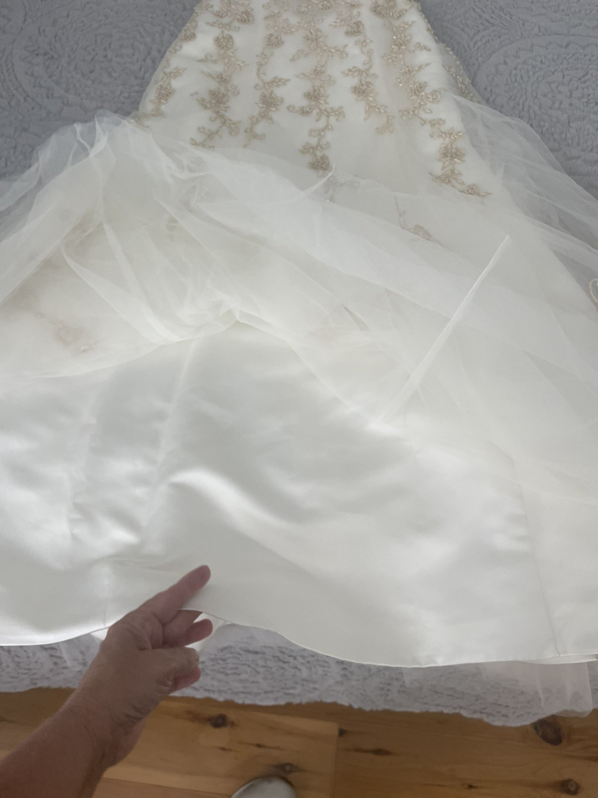 Wtoo Brides by Watters Strapless Ivory Embroidered Wedding Dress Gown Sz 10 NWT