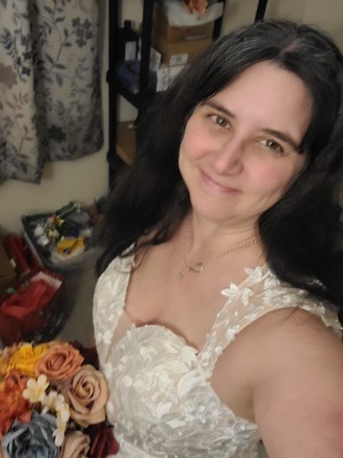 Ivory Lace Mermaid Wedding Dress Size 14 Petite