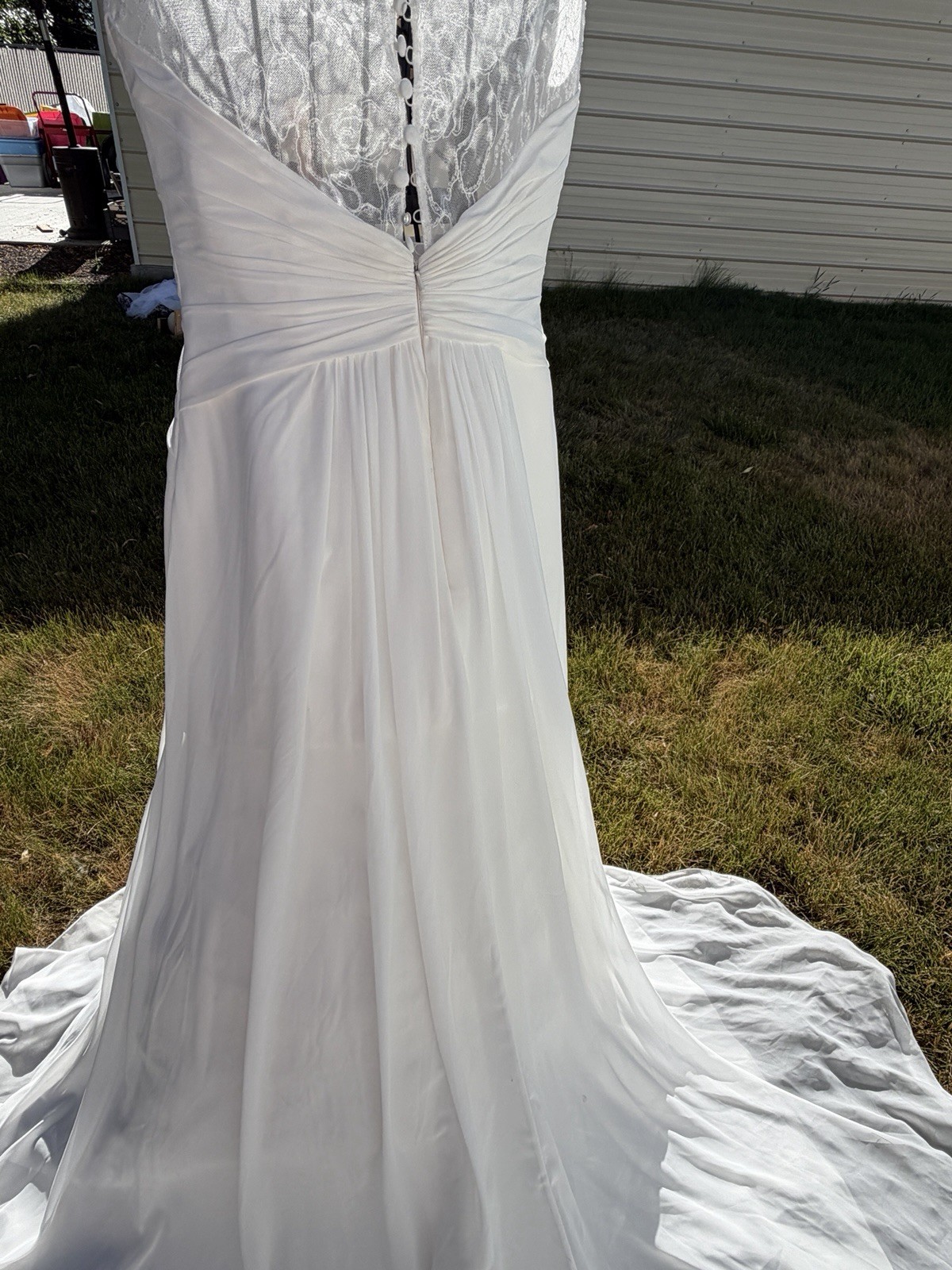 Symphony Bridal Dress 50014 Off White Size 14, Hoop, Veil & Undergarment Corset